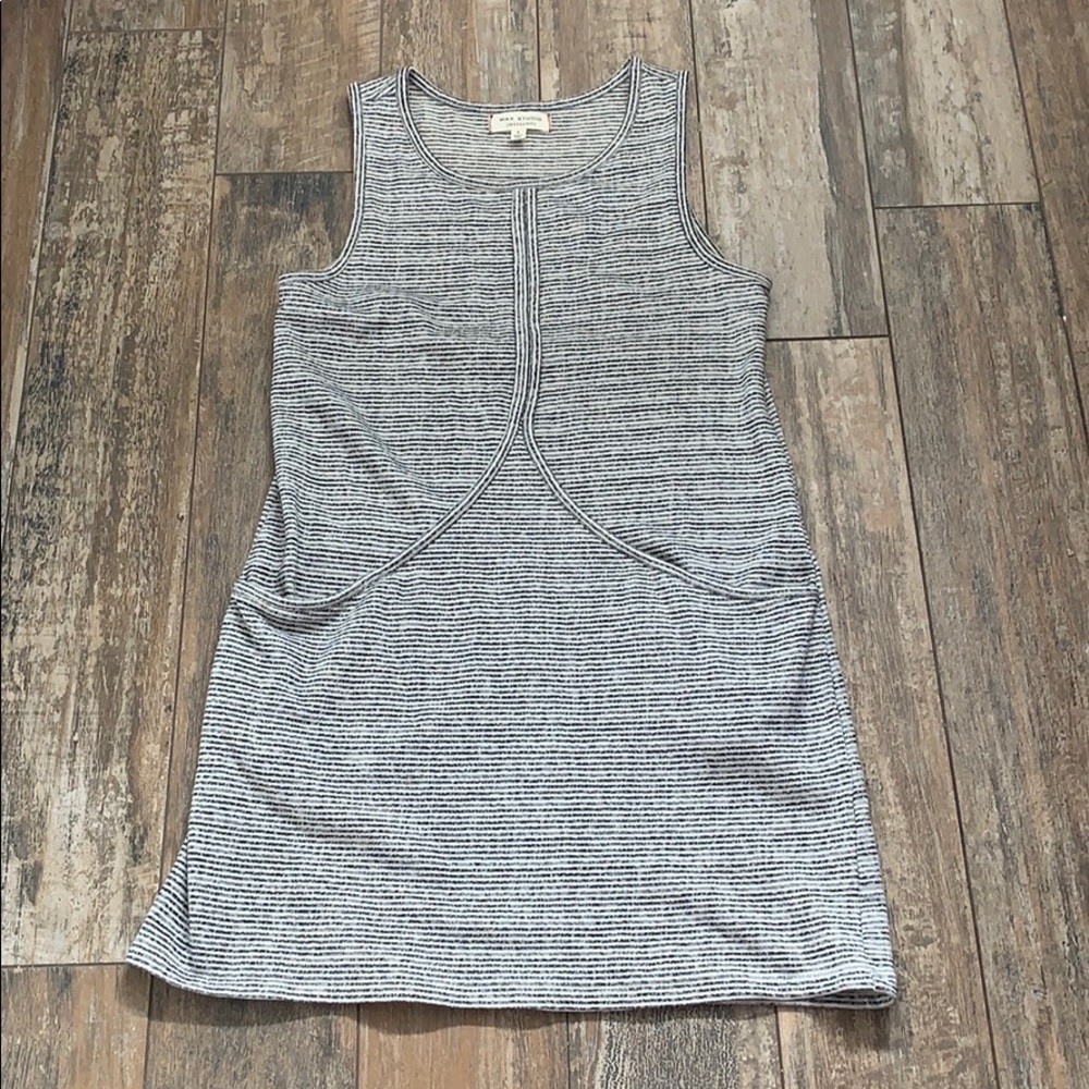 Max Studios cotton striped dress with pockets